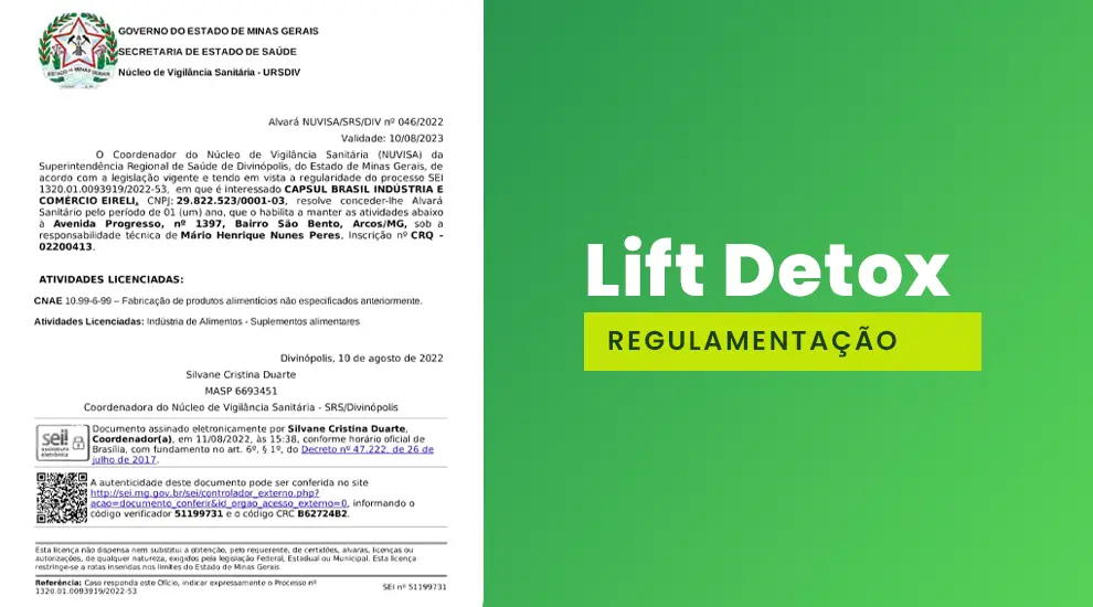 lift detox regulamentação